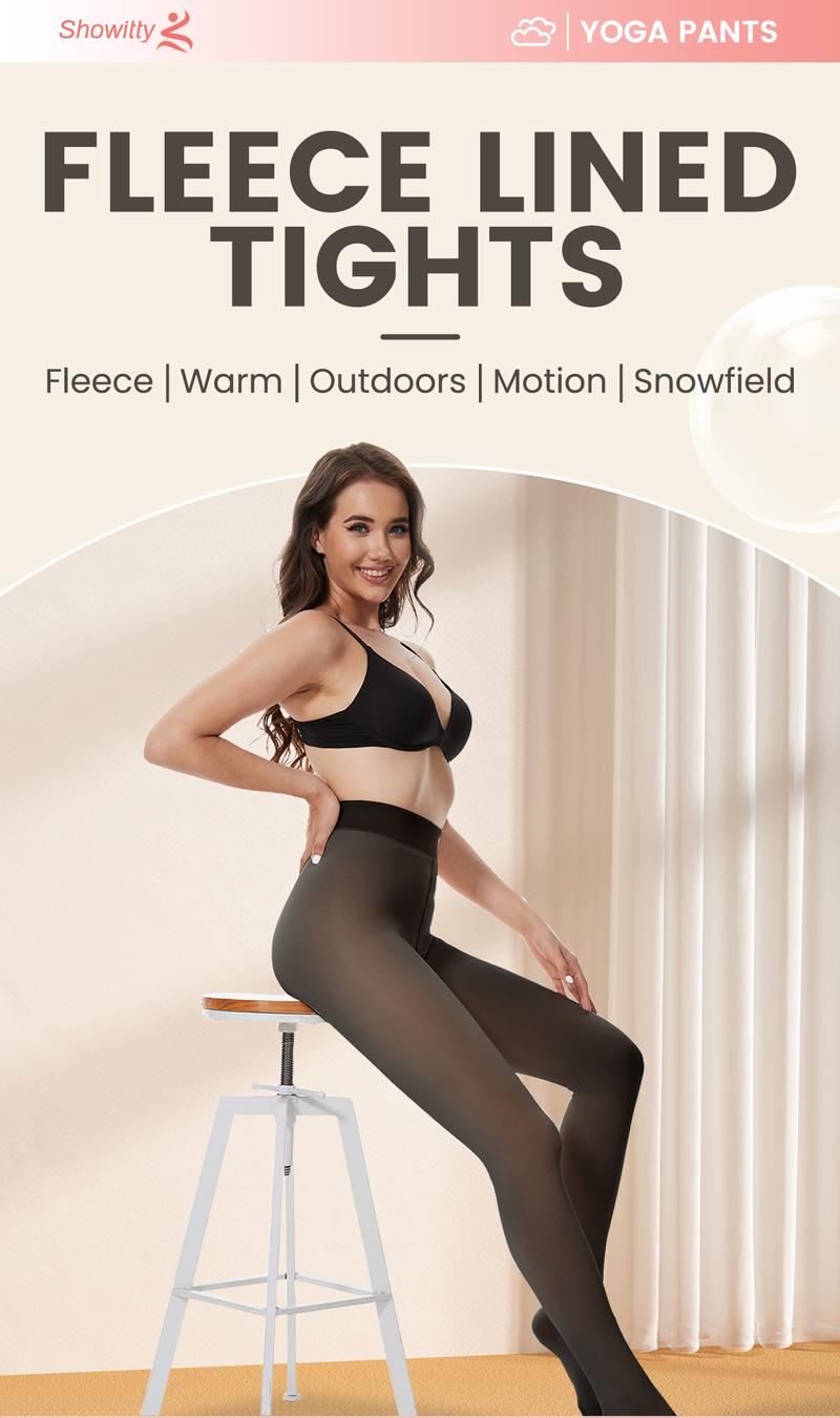 SHOWITTY Fleece Lined Tights For Women Fake Translucent Pantyhose High Waisted Thermal Leggings Ladies Stretch Sheer Thick Winter Warm Stocking Womenswear Fits Stretchy Soft SHOWITTY Fleece Lined Tights For Women Fake Translucent Pantyhose High Waisted Thermal Leggings Ladies Stretch Sheer Thick Winter Warm Stocking Womenswear Fits Stretchy Soft