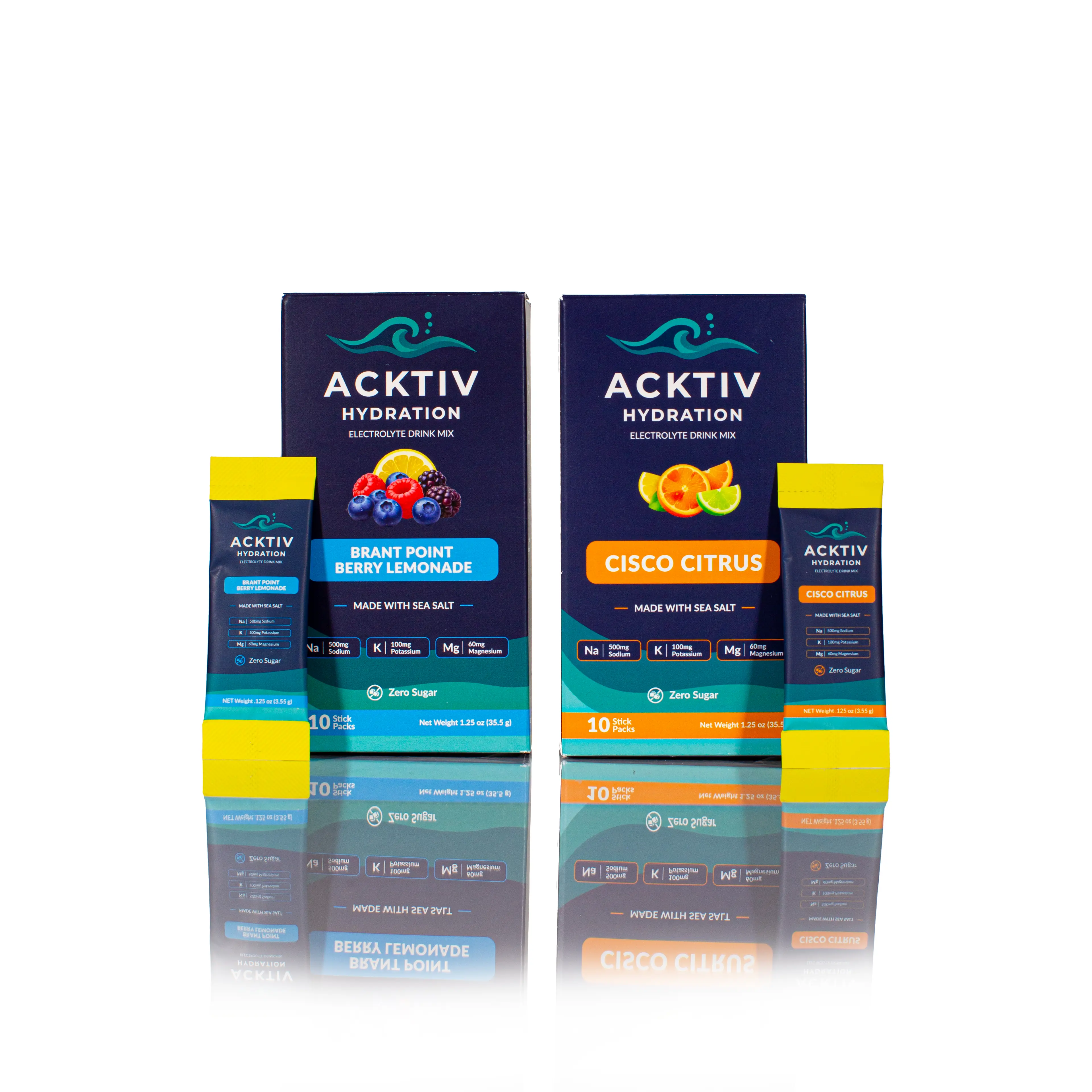 Hydration Powder Pack, 2-Flavor Assortment Including Lemon Flavoring Powder for Rapid Hydration Support, Lemon Flavor Flavoring Powder