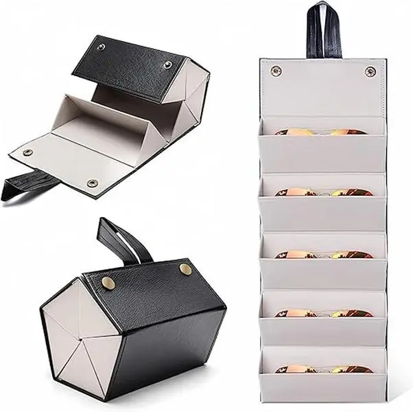 Travel Sunglasses Organizer, Sunglasses Travel Case for Multiple Pairs, Multiple Glasses Travel Case