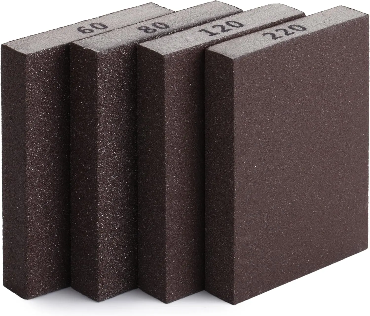 Reusable Emery Sponge Sheet Assortment, 5-Pack/10-Pack with 60/80/120/150/180 Grits, Abrasive Sandpaper Sponge for Drywall, Wood, Plastic, Metal, Furniture, Pot Cleaning