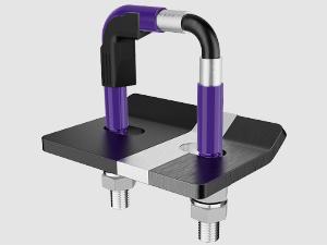 Nilight Trailer Hitch Tightener for 2 Inch Trailers Hitches Mount Anti Rattle Heavy Duty Steel with Rubber Cover Dark Purple U Bolt Matte Black Plate Electrophoresis Anti-Rust Triple Protective