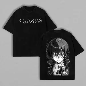 Code Geass Washed Mecha Aesthetic Street Style T-Shirt, Oversize Unisex Vintage Cotton Tee PY030214
