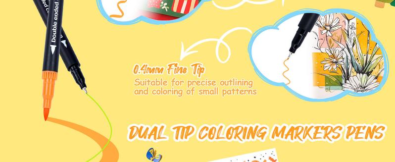 Dual Tip Marker Set Alcohol Artist Markers Marker coloring drawing craft kids stuff for girls school supplies 2025 Brush Pens Diamond Painting
