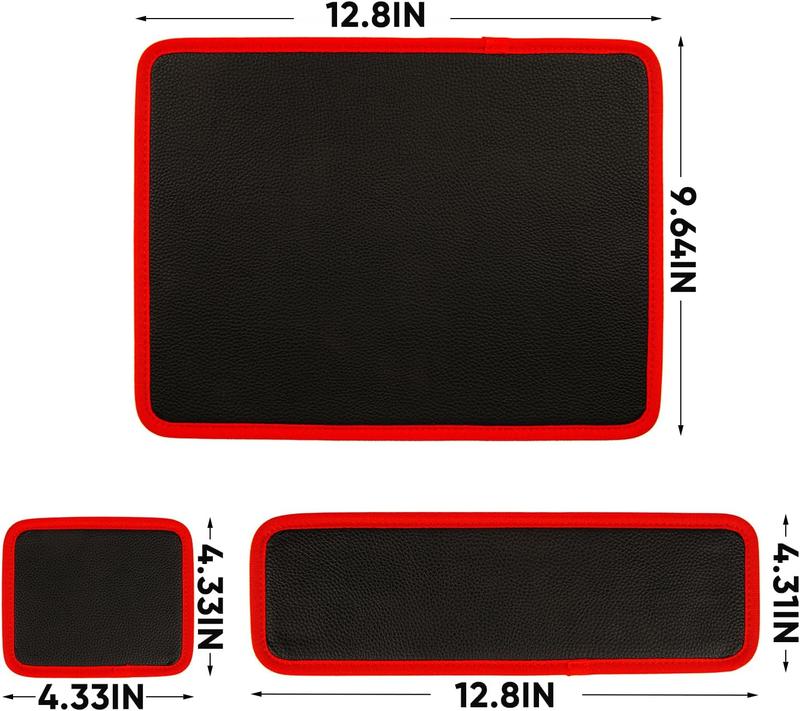 Magnetic Tool Mat & Holder 3-Pieces 12.8"x9.8" ,12.8"x4.3",4.3"x4.3"  Flexible Magnetic Tray for Garage Workshop, Scratchproof PVC Surface with Non-Slip Grip | Auto Repair, Toolbox Organizer for Mechanics & DIY