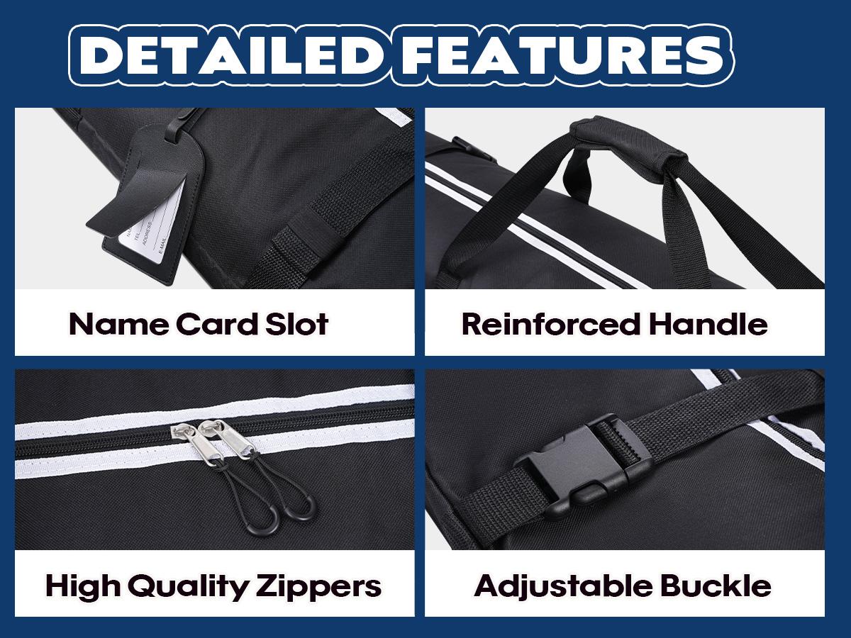 Hikeen Fully Padded Ski Bag, Waterproof Reinforced Travel Bag Fits Skis Up to 215CM Hikeen Fully Padded Ski Bag, Waterproof Reinforced Travel Bag Fits Skis Up to 215CM