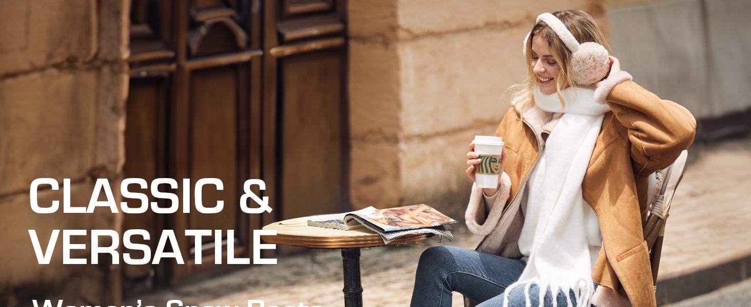 Dream Pairs High-Top Slip-On Snow Booties – Plush Faux-Fur, Memory-Foam, Anti-Slip Outdoor Sole