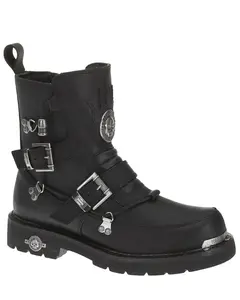 Harley Davidson Men's Distortion Skull Moto Boot Round Toe - D94167