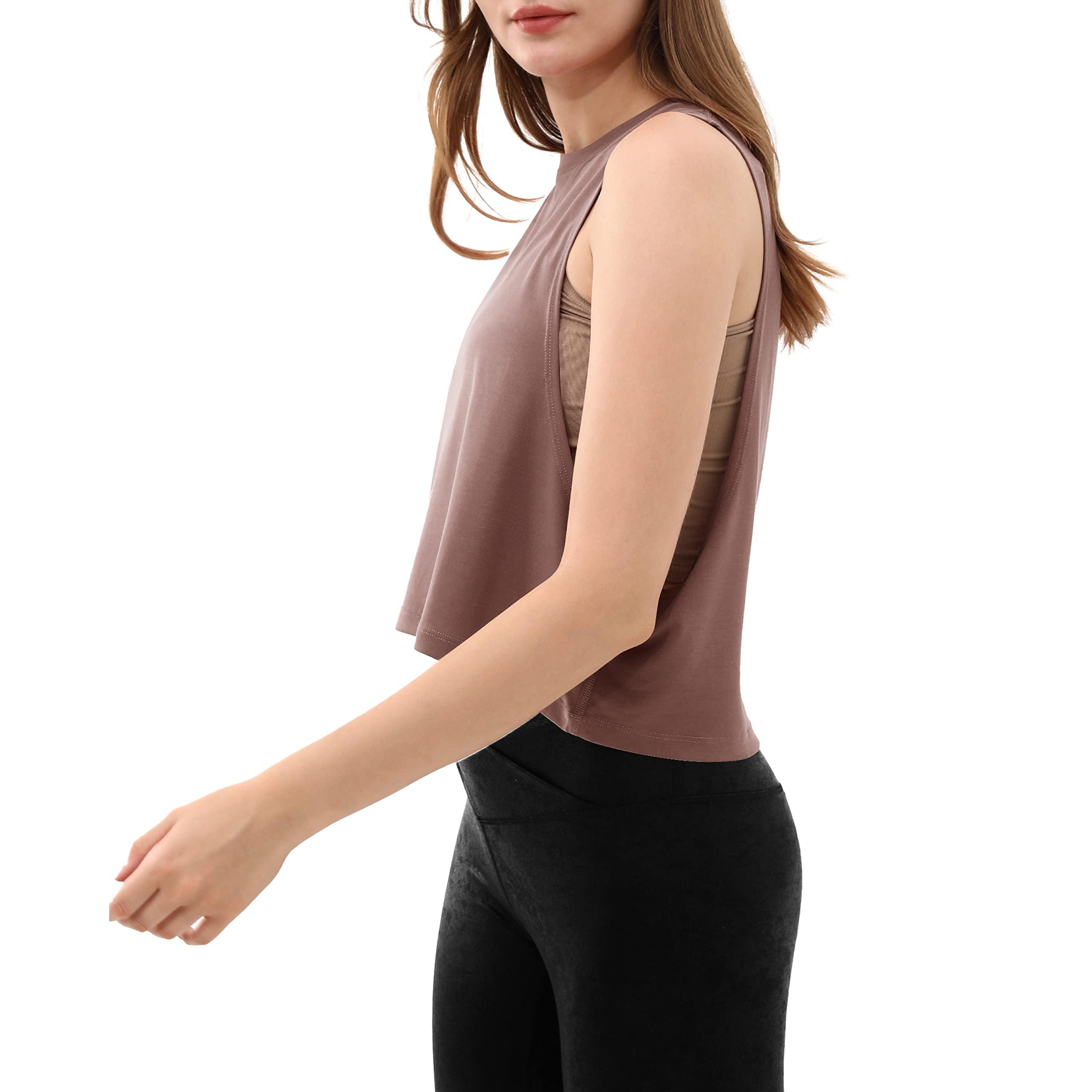 ODODOS 3-Pack Loose Tank Tops for Women Sleeveless Gym Athletic Workout Tops Yoga Shirts