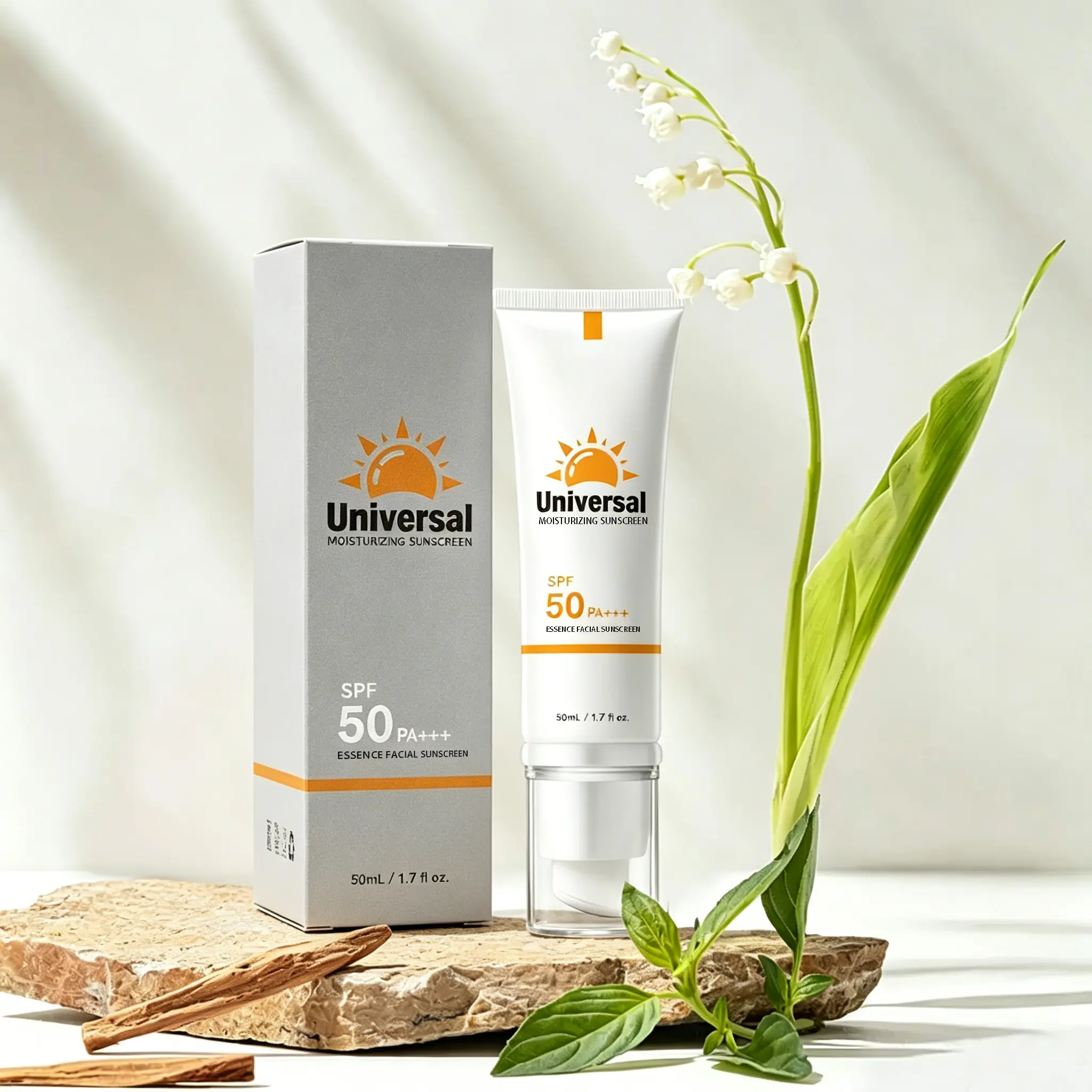 Unisex Liquid Tinted Sunscreen SPF 50 PA+++ - Moisturizing Sunscreen for Face, Alcohol-Free, All Skin Types, Lightweight, Water-Resistant, Non-Greasy Flawless Base Facial Moisturizer
