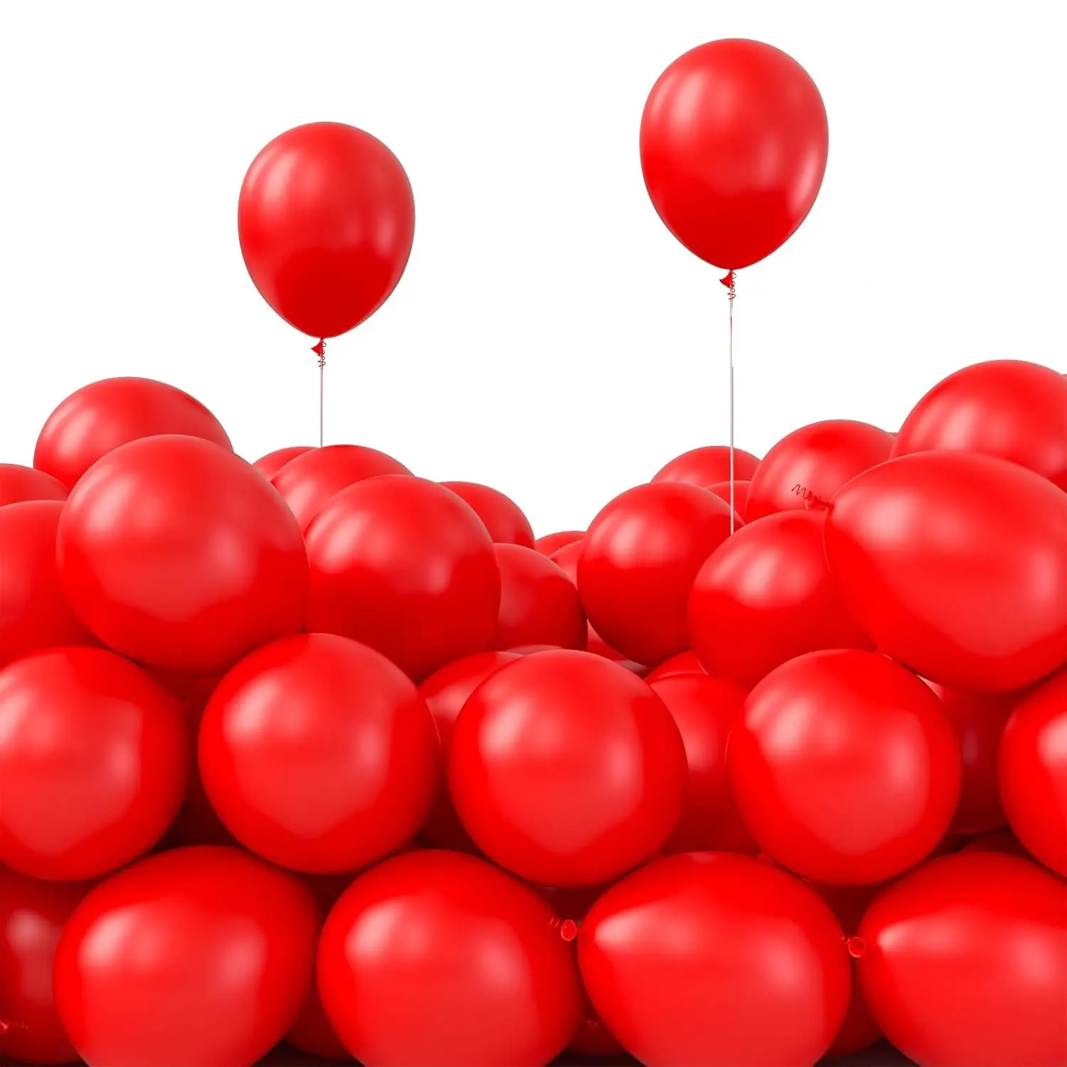 100-Pack 5-Inch Mini Matte Red Latex Balloons for Birthdays, Graduations, and Themed Parties