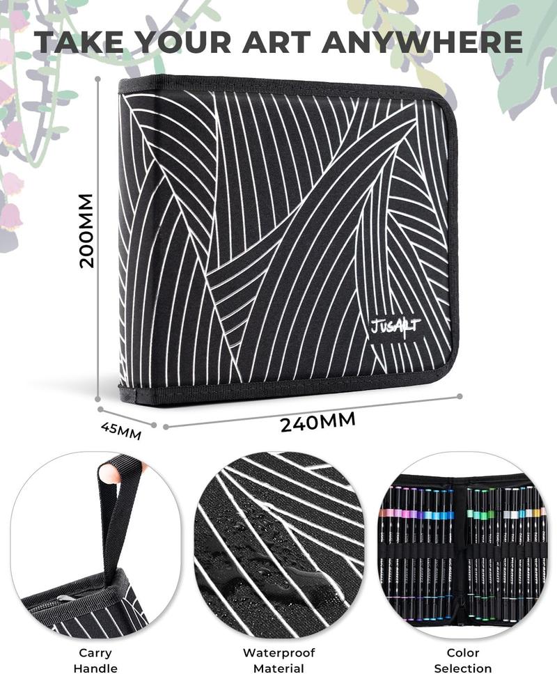 [JusArt] 72 Colors Dual Tip Acrylic Paint Markers, Acrylic Paint Pens with Brush Tip and Fine Tip, Acrylic Pens for Rock Painting, Stone, Glass, Wood, DIY Crafts, Acrylic Paint Markers, Markers for Coloring, Art Supplies, Coloring Supplies