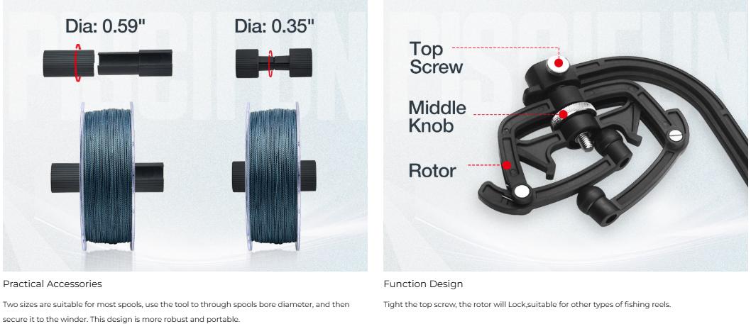 Piscifun Speed Fishing Line Spooler Fishing Line Winder