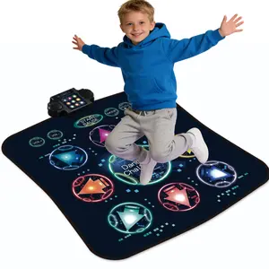 Interactive Dance Mat for Kids Portable Music Play Mat Toy Gift for Girls Boys Ages 3-12 Great for Coordination & Family Game Play 3 Fun Modes with Piano & LED Lights & 7 Adjustable Volumes