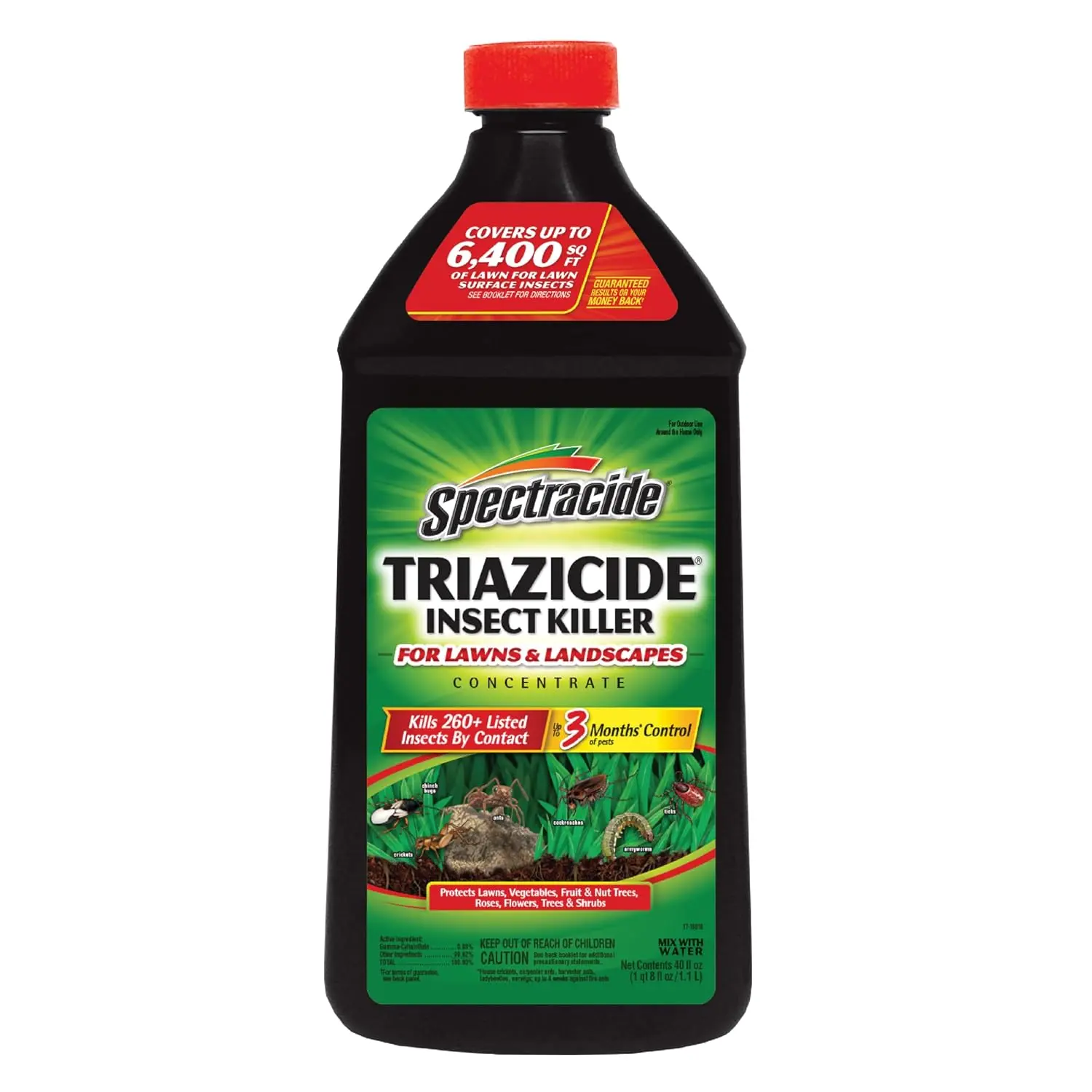Spectracide Triazicide Concentrate Insect Killer, 40 oz, for Lawns & Landscapes (Indoor-Outdoor Pest Control)