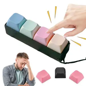 Creamy Keyboard Keycap Design Keychain, Creative Keyboard Keycap Keychain, Unique Backpack and Phone Accessory, Car Interior Decoration Accessories, Stress Relief Fidgeting