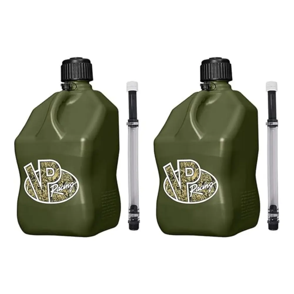 VP Racing 3846-CA 5.5 Gallon Square Motorsport Jug, Camo, 14" Standard Hose, 2 Pack