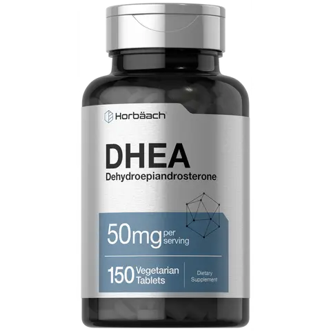 Horbäach DHEA 50mg 150 Tablets | Non-GMO, Gluten Free Supplement