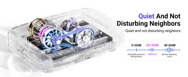 Merach Light Vibration Plate Exercise Machine with Bluetooth & Light , Lymphatic Drainage Machine, Whole Body Workout Vibration Platform for Fitness