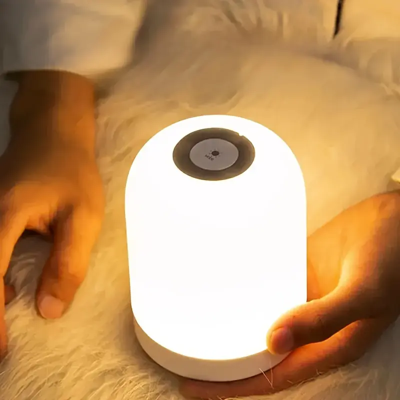 Rechargeable Tap LED Night Lamp | Touch Activated Bedside Light | Children Sleep Companion Lamp | Soft Bedroom Ambient Light | Night Nursing & Night Walk Safety Lighting