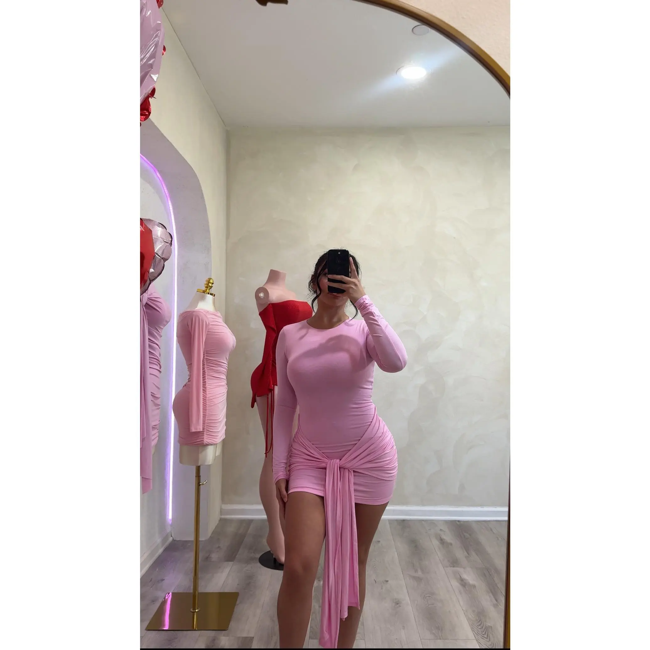 open lace back dress The Sophie Midi Dress in Powder Pink – Solace London