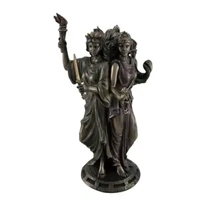 Maiden, Mother & Crone Three Goddesses Statue| Triple Goddess Lady Hecate Statue | Meditation | Altar| Ritual | House of Rozel