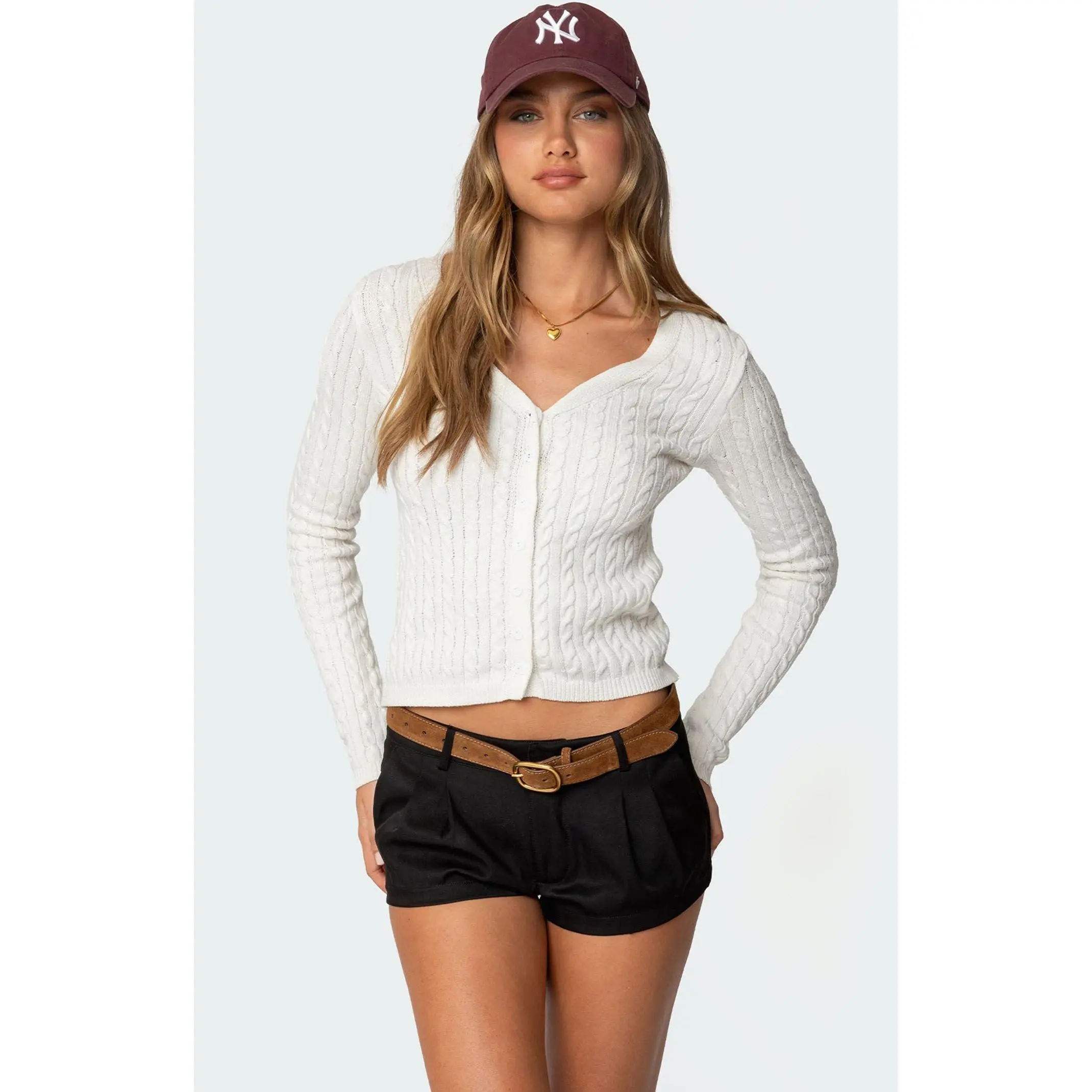Edikted Women's Odelia Cable Knit Cardigan