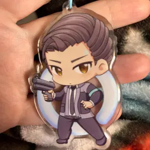 Connor Raine Gaming Detroit Become Human Chibi Collectible Keychain, Kawaii, Cute Keyring Acrylic, Perfect Gift for Fans, Collectible Character Charms, Backpack & Bag Accessories
