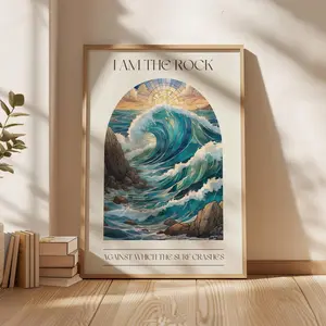 Acotar Valkyrie Print, Acotar Poster, I Am the Rock Poster, Nesta Archeron, Bookish Wall Art, Sarah J Maas (Unframed)