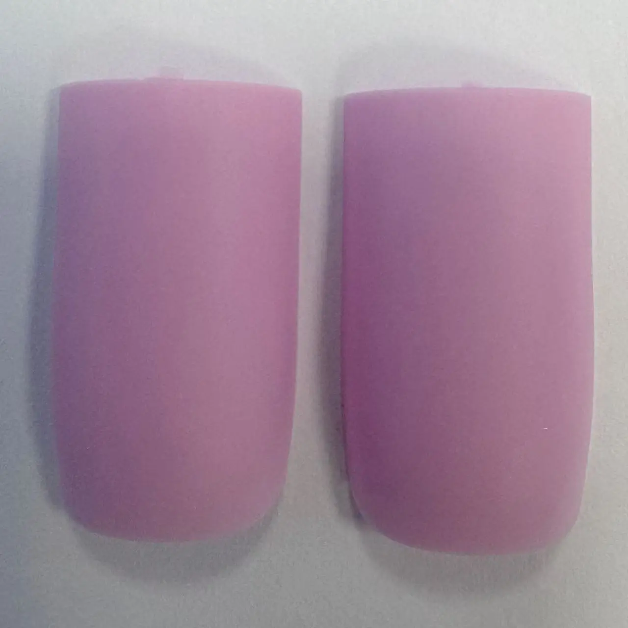 Meidum Sharp Square Pure Color Nail Tips Pink