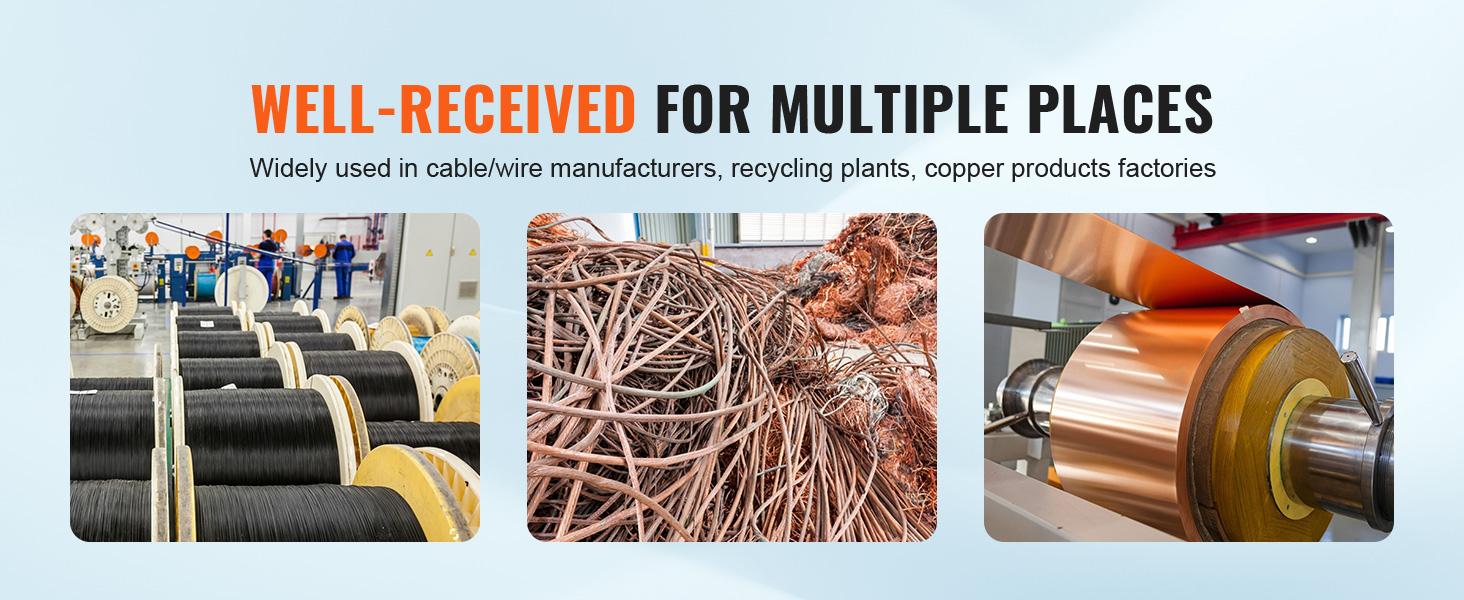 VEVOR Electric Cable Stripping Tool, TikTokShopBlackFriday, 0.06''-0.98'' Motorized Wire Stripper, 180 W, 60 ft/min, with Clear Depth Gauge, Ideal for Scrap Copper Recycling