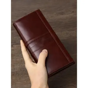 Women's Genuine Leather Vintage Rfid Long Wallet, Durable Fashion Wallet, Large Capacity Zipper Handbag, Fashion Travel Coin Purse Credit Card Holder Gift