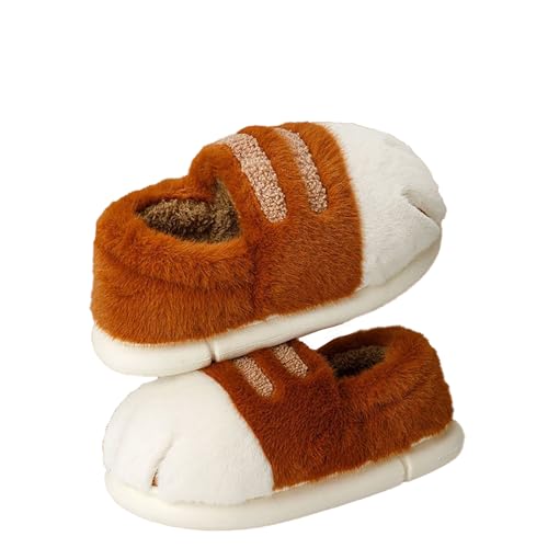 Women's & Men's Cat Theme Faux Fur Fuzzy Fashion Slippers Winter Warm Cozy House Fur Slides Cute Bedroom Shoes For Man Woman Home Use Footwear