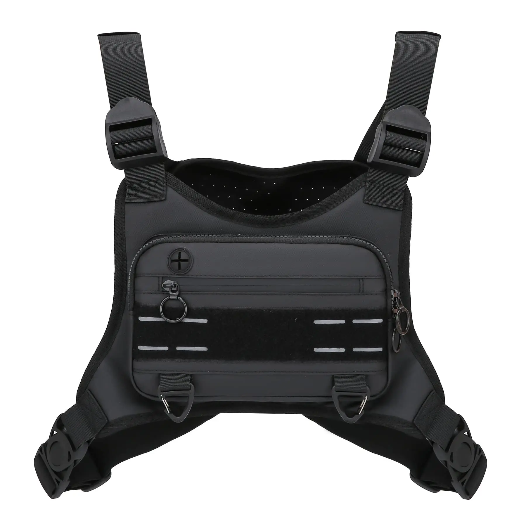 Lightweight Chest Rig Bag for Men and Women, Water-Resistant Running Vest with Phone Holder for Outdoor Sports, Cycling & Workouts, Active Individuals, Built-In Phone Holder, Chest Bag, Lightweight Construction, Men's Chest Bags