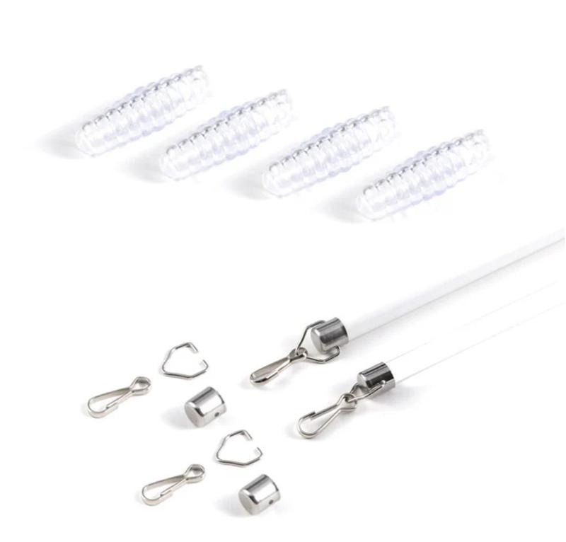 Inovaday Curtains Pull Wand Rod With Effortless Opening and Closing Drapery Sturdy Durable Aluminum Alloy & Wrought Iron 40 Inches