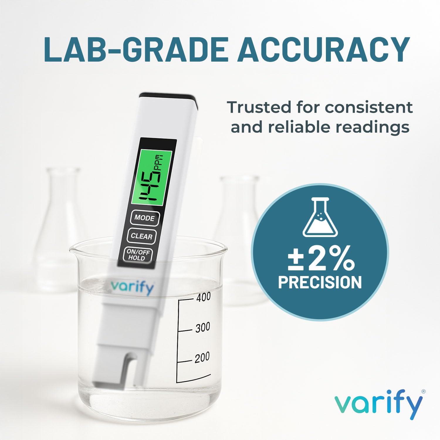 VARIFY 4-in-1 TDS Meter Digital Water Tester for Drinking Water Accurate 0-9990 PPM EC & Temp Readings Ideal for RO Systems Aquariums Pools Portable & Travel-Friendly Halloween Sales VARIFY 4-in-1 TDS Meter Digital Water Tester for Drinking Water Accurate 0-9990 PPM EC & Temp Readings Ideal for RO Systems Aquariums Pools Portable & Travel-Friendly Halloween Sales
