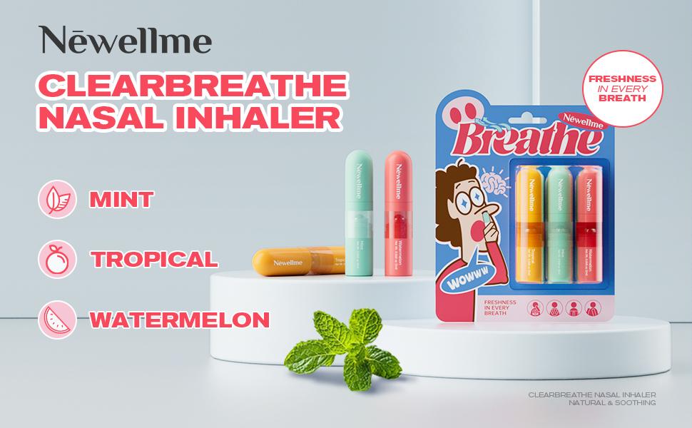 Newellme Nasal Stick - Super Potent Essential Oil Vapors, Powerfully Boost Energy, Combat Fatigue & Refresh Your Mind Fitness
