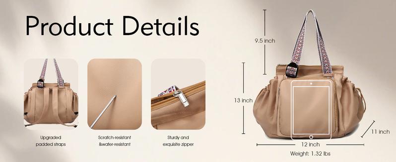 BIIVOYA Multi-Functional Women's Fashion Mommy/Diaper/Tote/Shoulder Bag — Large Travel Backpack | Expandable Commuter Bag, Daily Use & Holiday Gift