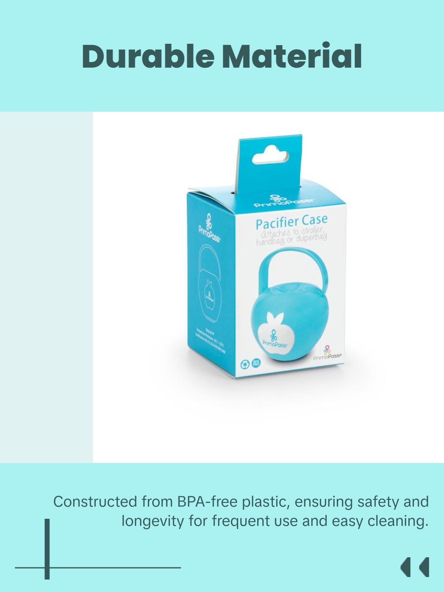 Primo Passi Pacifier Case, BPA Free Pacifier Holder Case, Container Box for Baby Binky, Blue