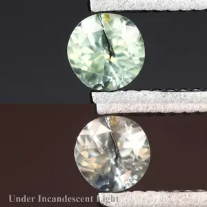 0.17ct ETW Green Alexandrite Gemstone – Round Cut - Russia