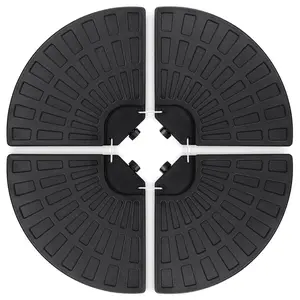 Best Choice Products 4-Piece Cantilever Offset Patio Umbrella Base Stand, Fills Up to 160lbs w/ Carry Handles