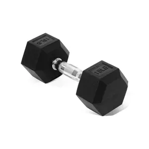 Hex Rubber Coated Dumbbell – Non-Slip Textured Grip for Secure Handling, Durable Rubber Coating to Protect Floors & Reduce Noise, Hexagonal Shape Prevents Rolling & Saves Space