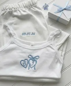 Initials locket Mrs. Tank & Sweatpants Set