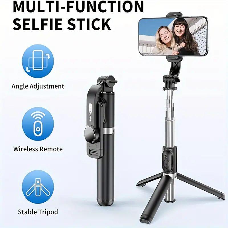 【FaddishDeal】Smartphone selfie stick, self-balancing with remote control, can be rotated 360 degrees, for video recording of the phone stabilizer Cellphone.