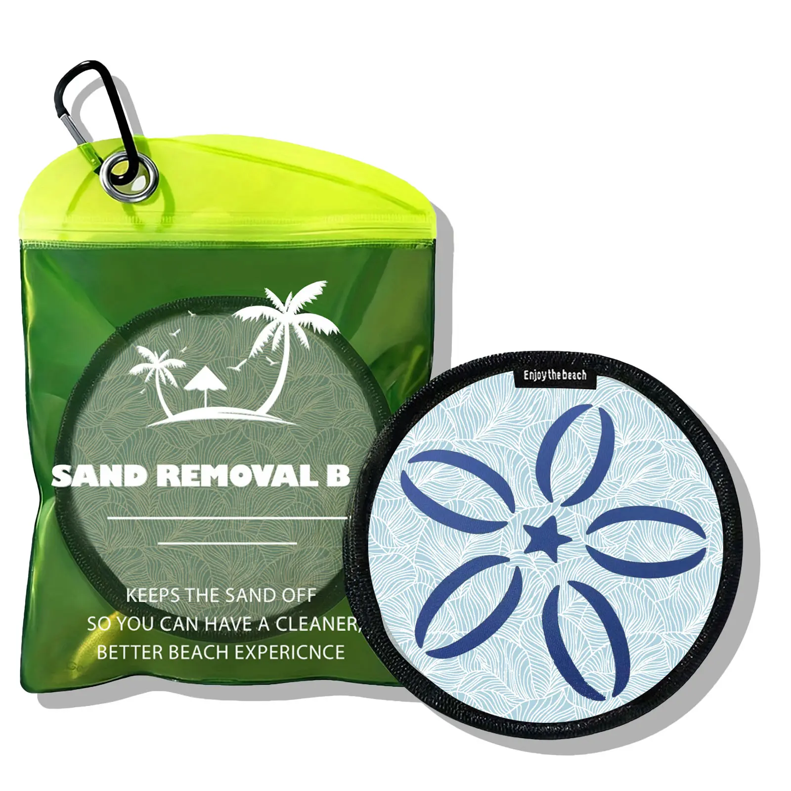 Sand Removal Bag Portable Reusable Sand Cleaner Beach Essential for Travel Camping Swimming