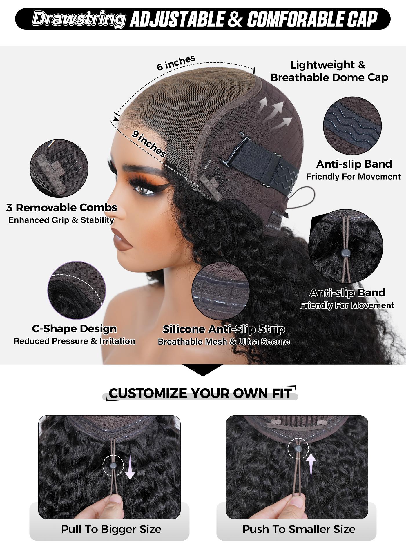 [New Design] OQ HAIR Yaki Spiral Curls Wear Go Glueless Wig 9x6 HD Lace Melt All Skin Well Pre Everything Wigs With Drawstring Kinky Straight Burmese Curly Wig