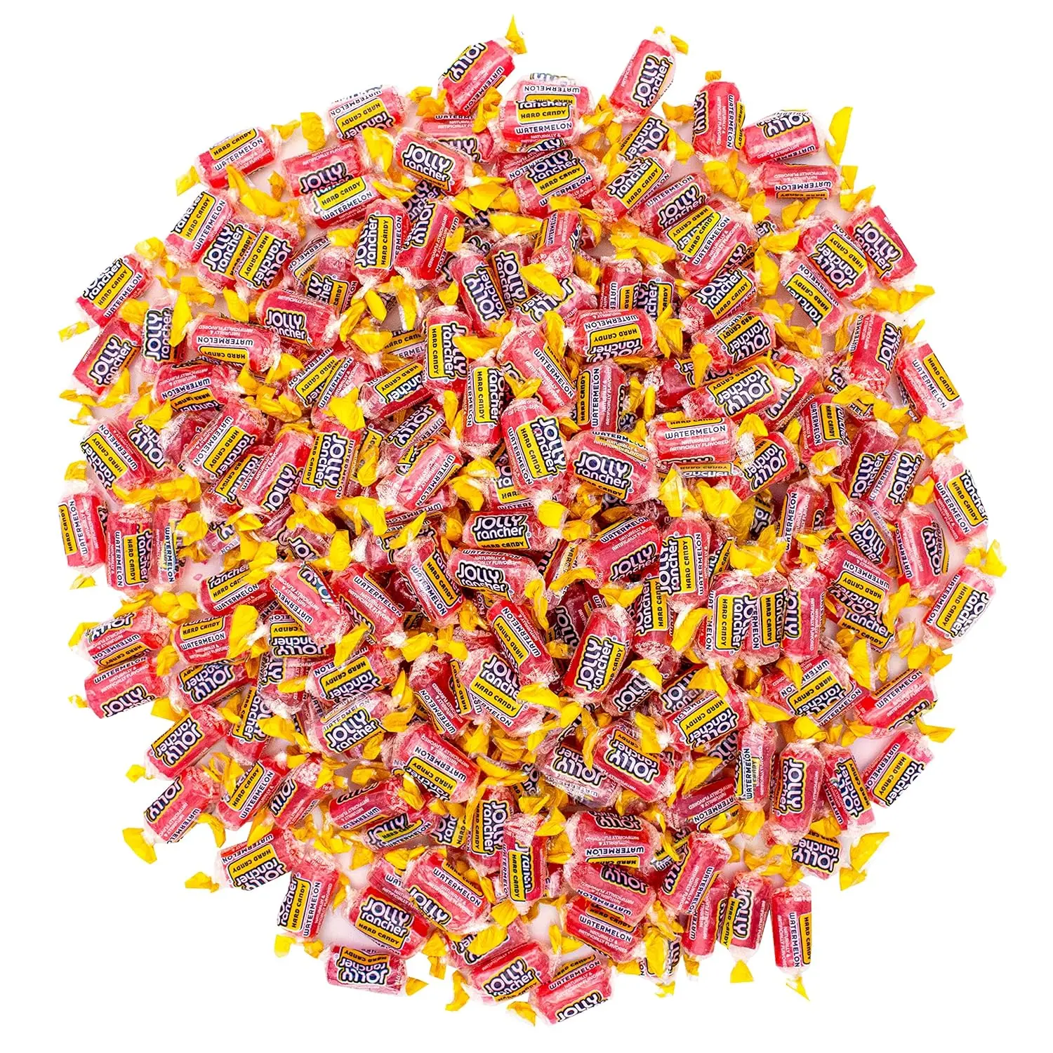 Jolly Rancher Watermelon Flavor Hard Candies - Sweet, GMO-Free, Long-Lasting Bulk Party Snacks in a Bag, Easy to Share for Candy Lovers