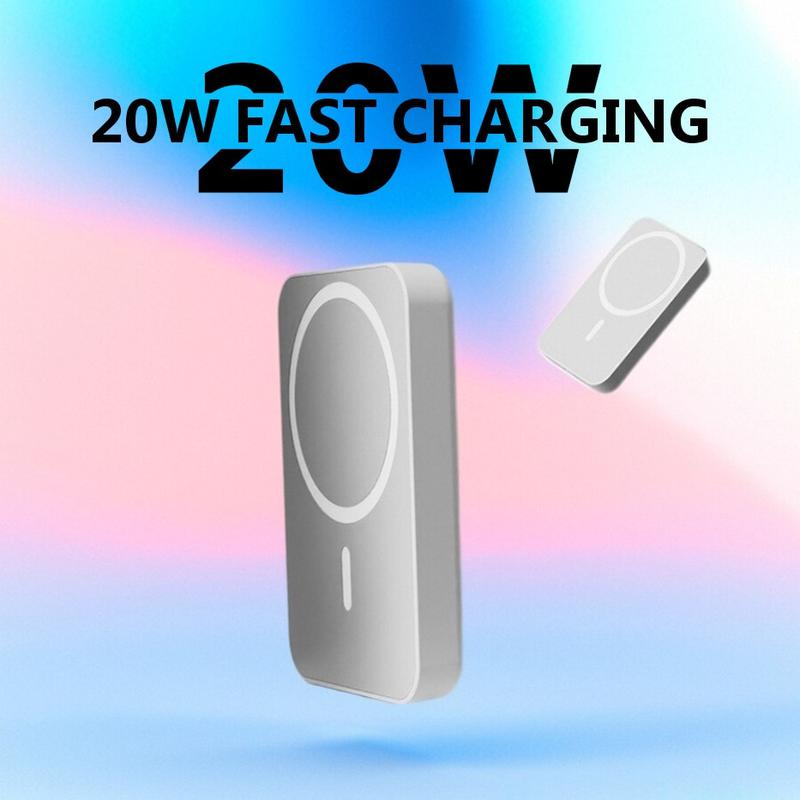 Still Ultra-Slim 10000mAh Magnetic Power Bank Wireless Portable Charger Fast Charging for iPhone 16/15/14/13/12/Plus/Pro Max Compact USB Type-C MagSafe Battery Pack Smartphone Chargeable