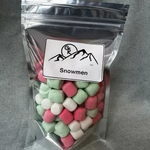 Snowmen Freeze Dried Marshmallows - Colorful Delightful Snack