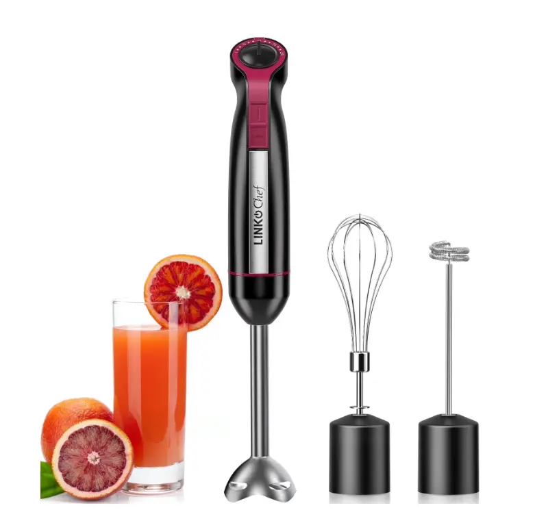 LINKChef Immersion Blender, 20-Speed 1000W 3-in-1 Immersion Hand Blender, Stick Blender with Turbo Mode