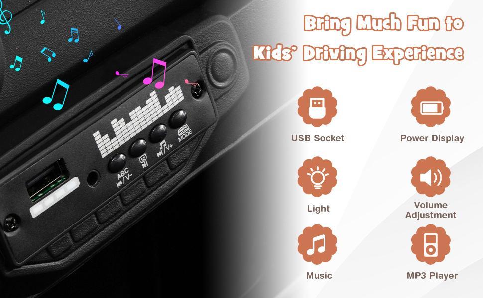 【On Sale】Costzon Ride on Car, 12V Battery Powered Truck Vehicle with Remote Control, Spring Suspension, Headlights, Music, Horn, MP3, USB & Aux Port,costst